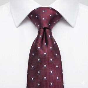 Tommy Hilfiger Silk Tie Burgundy Red Textured Golf Vintage